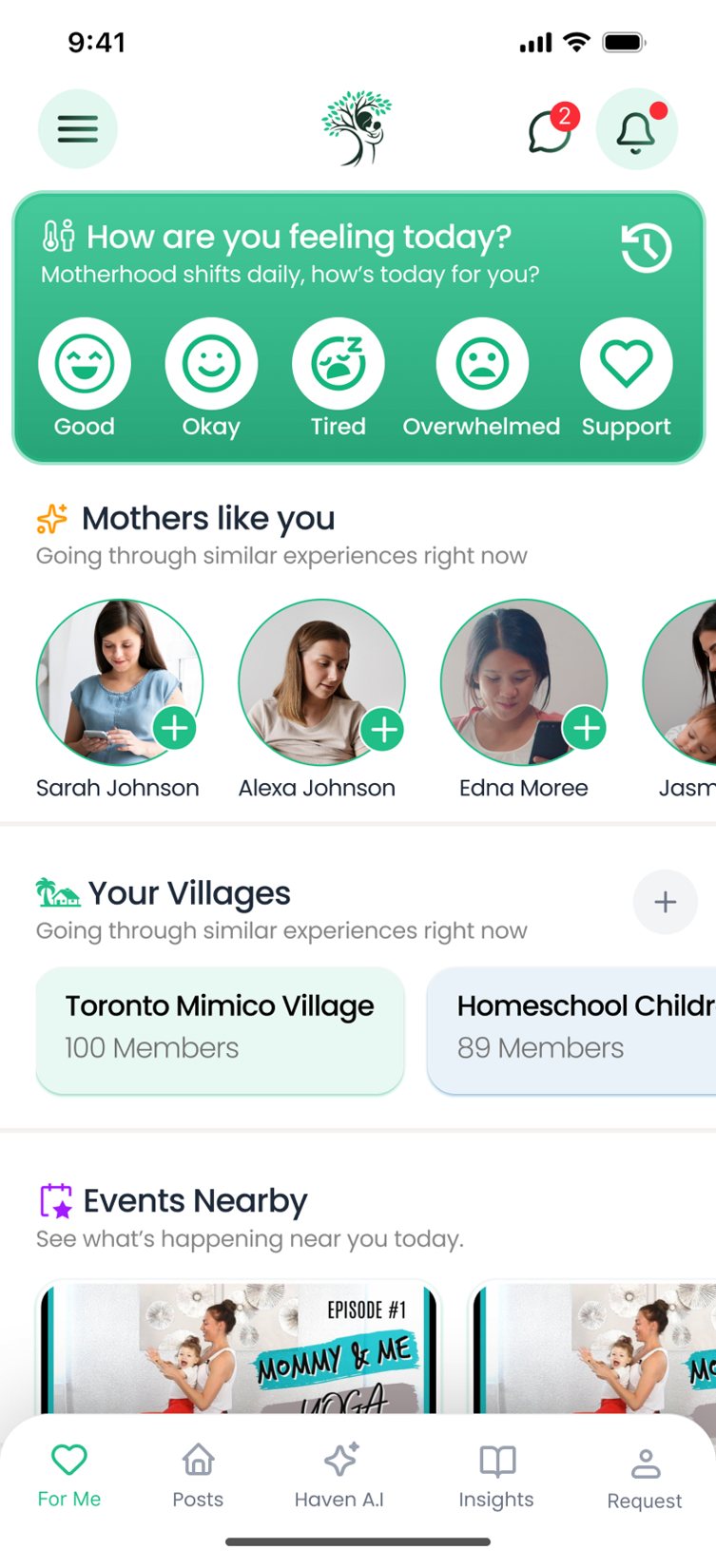Creating a village in the Haven app
